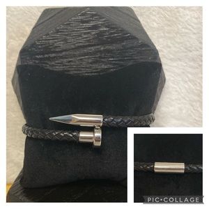 *NEW* Men’s Stainless Steel & Leather Bracelet